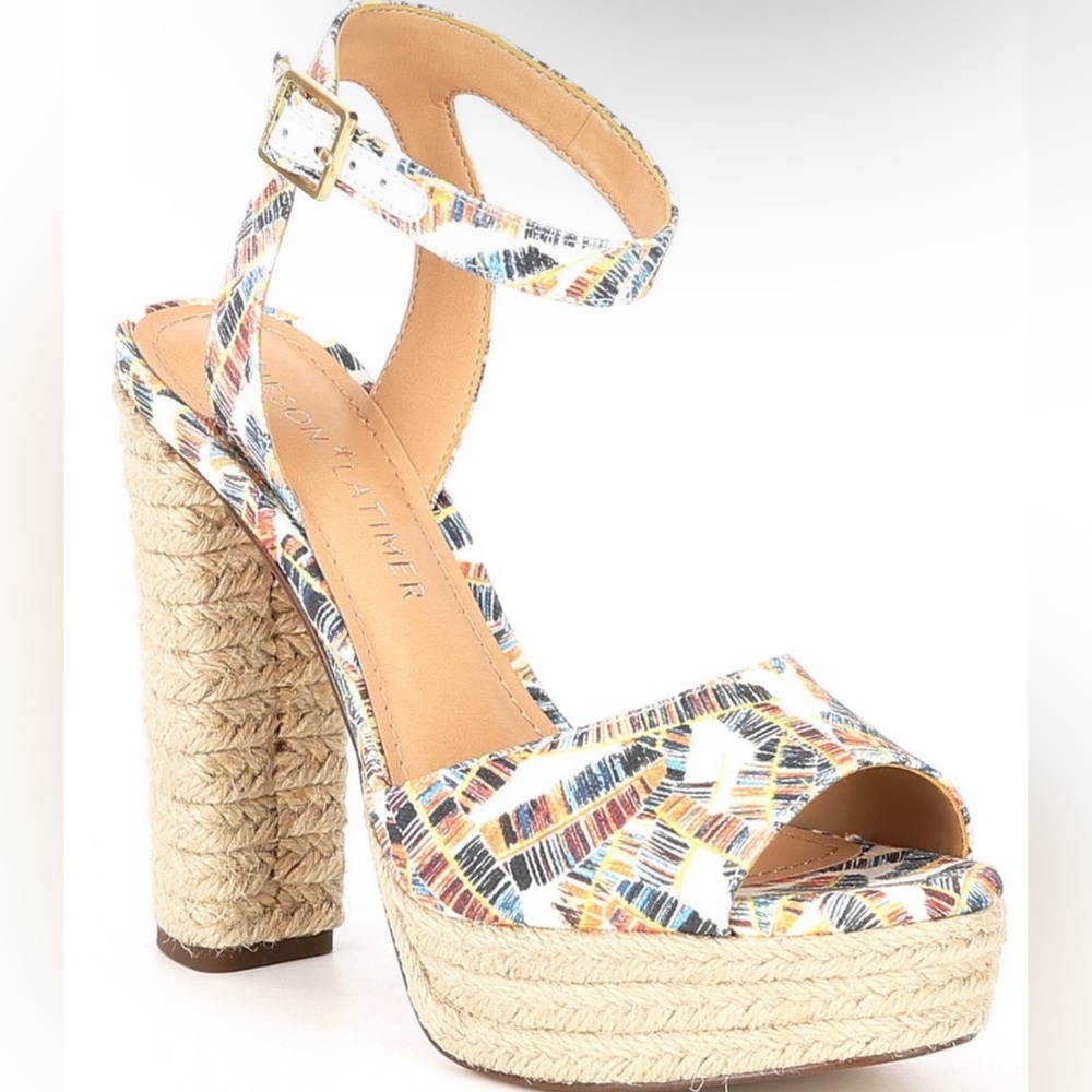 Gibson Latimer Luciana Multicolor Espadrille Platform Heels